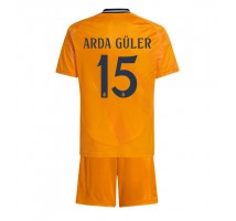 Real Madrid Arda Guler #15 Koszulka Wyjazdowa dzieci 2024-25 Krótki Rękaw (+ krótkie spodenki)